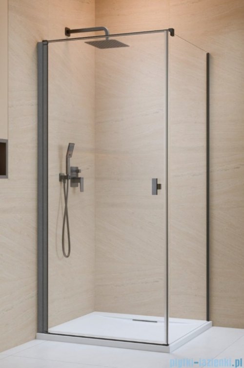 Radaway Nes Kdj I Brushed GunMetal kabina 100x80cm lewa szczotkowany grafit 10022100-92-01L/10039080-01-01