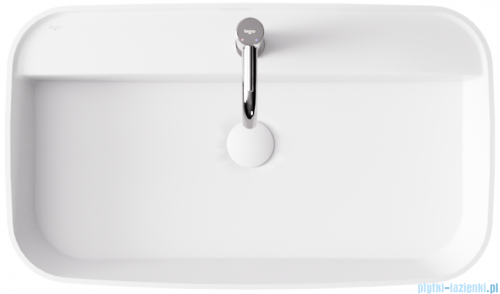 Besco Assos Cera-Line White umywalka nablatowa biała 70 cm biały połysk UNC-70-ASB