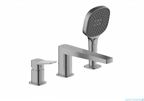 KFA MALAGA GUN METAL GREY bateria wannowa 3-otworowa grafit szczotkowany 4525-210-61