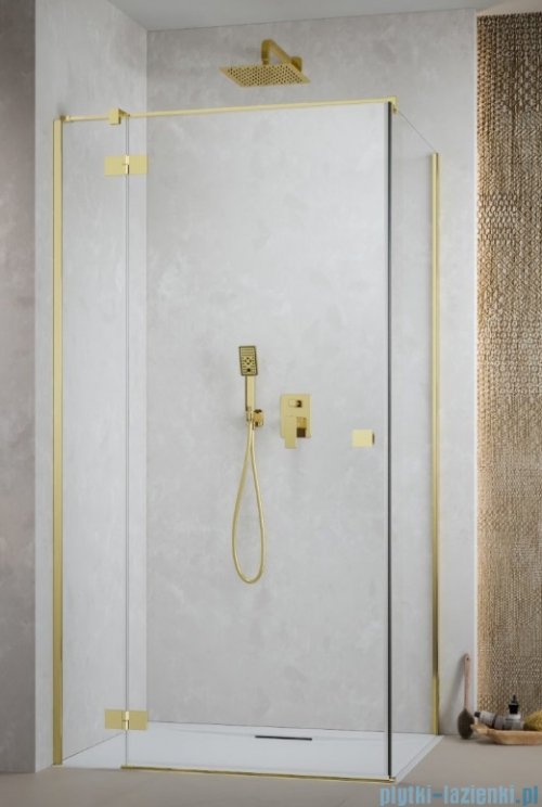 Radaway Essenza Kdj Gold kabina 80x80cm lewa szkło przejrzyste 1385043-09-01L/1384051-01-01