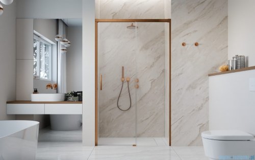 Radaway Idea DWJ Brushed Copper drzwi wnękowe 160cm lewe szczotkowana miedź 387020-93-01L