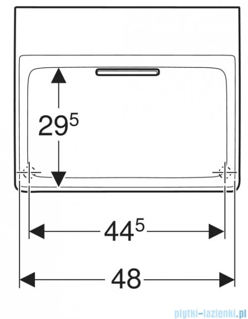 Geberit One CleanDrain Umywalka prostokątna 50x41cm KeraTect 505.023.00.1