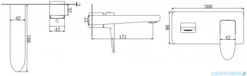 Omnires Siena bateria podtynkowa umywalkowa chrom SN7315CR