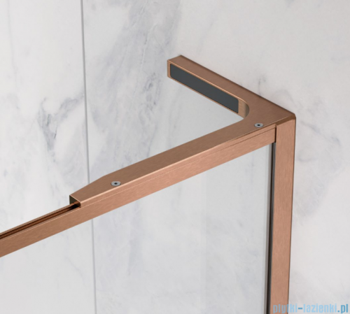 Radaway Modo F SL Brushed Copper II kabina Walk-in 110x201,6cm prawa Szczotkowana Miedź szkło przejrzyste 10419114-93-01R