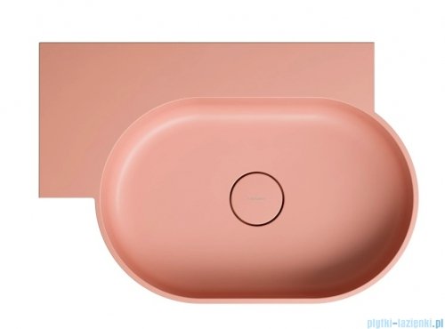Omnires Ovo M+ umywalka nablatowa/wisząca lewa 64x44 cm coral mat OVO645UWLCO