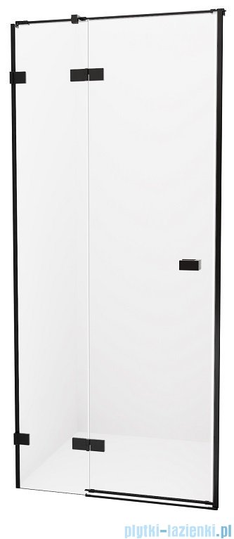 New Trendy Avexa Black drzwi wnękowe 110x200 cm przejrzyste lewe EXK-1552