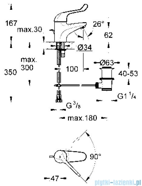 Grohe Euroeco Special jednouchwytowa bateria umywalkowa z bezpiecznym mieszaczem DN 15  32788000