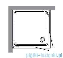 Kerasan Retro Kabina kwadratowa szkło przejrzyste profile brązowe 90x90 9145T3
