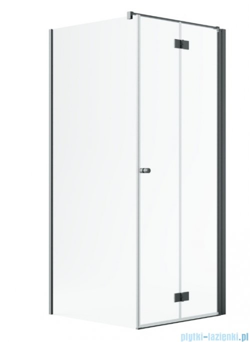 Radaway Nes Kdj B Brushed GunMetal kabina 90x80cm prawa szczotkowany grafit 10025090-92-01R/10039080-01-01