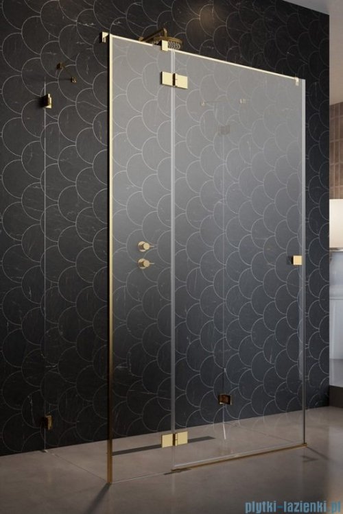 Radaway Essenza Pro Gold Kdj+S kabina 70x80x70cm lewa złoty połysk/szkło przejrzyste 10097380-09-01L/10098070-01-01/10098070-01-01