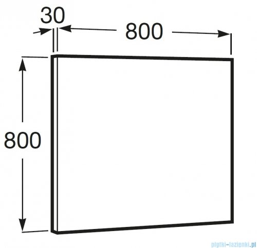 Roca Luna lustro łazienkowe w ramie z oświetleniem obwodowym LED 80x80cm A812397000