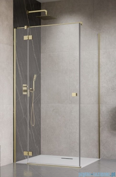 Radaway Essenza 8 Brushed Gold Kdj kabina 100x110cm lewa szczotkowane złoto 10480612-01-01L/10470337-99-01L/10113110-01-01