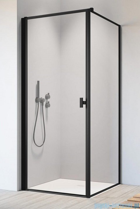 Radaway Nes 8 Black Kdj I Frame kabina 90x90cm lewa czarny mat/szkło przejrzyste 10072090-54-56L/10089090-54-56