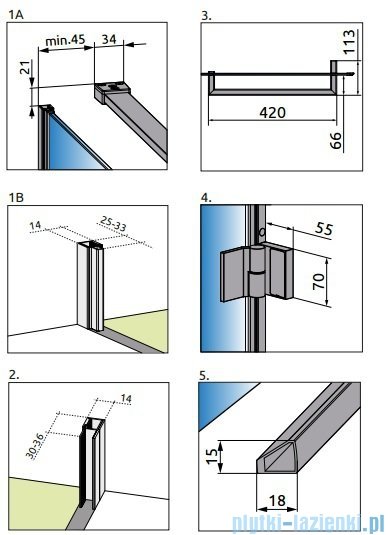 Radaway Carena Kdj Kabina prostokątna 100x80 lewa szkło przejrzyste + Brodzik Doros D + syfon 34432-01-01NL