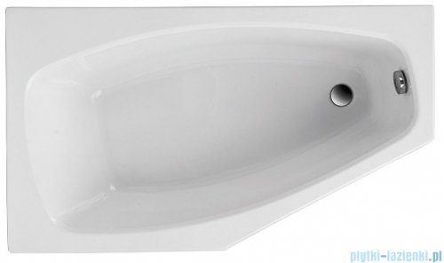 Polimat Marika wanna asymetryczna 140x80 cm lewa + obudowa + syfon 00682/00684/19975