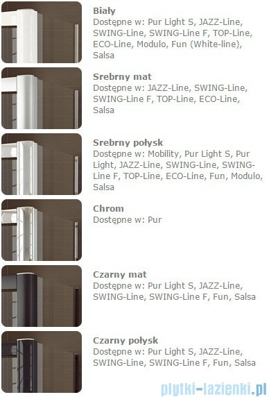 SanSwiss Pur PU31P Drzwi lewe wymiary specjalne do 160cm Durlux 200 PU31PGSM21022