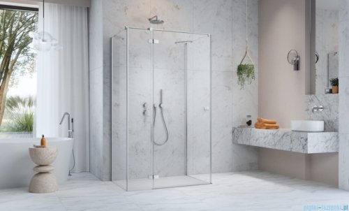 Radaway Fuenta Kdj+S kabina 80x110x80cm lewa chrom połysk szkło przejrzyste 1384051-01-01/1384023-01-01L/1384051-01-01