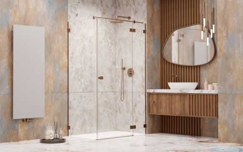 Radaway Essenza Pro Brushed Copper Kdj kabina 120x80cm prawa szczotkowana miedź 10097120-93-01R/10098080-01-01