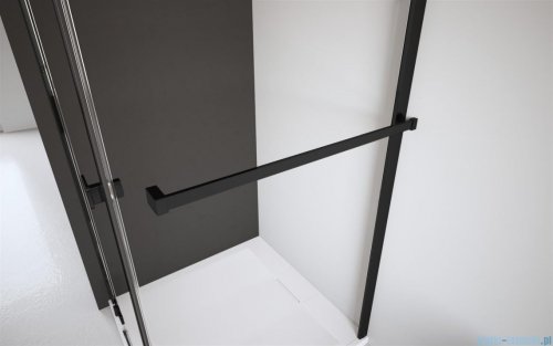 Radaway Modo SL Black II kabina Walk-in 55x200 lewa czarny mat/szkło przejrzyste 10319055-54-01L