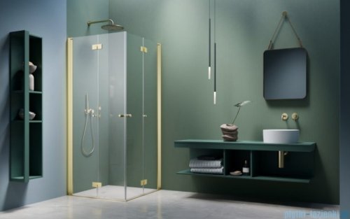 Radaway Nes 6 Kdd B Brushed Light Gold kabina 100x100cm szczotkowane jasne złoto 10024100-98-01L/10024100-98-01R