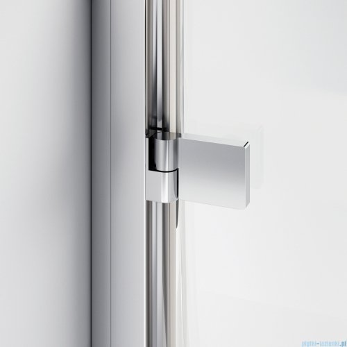 Ronal ANNEA AN13 Drzwi jednoczęściowe ze ścianką stałą w linii 120x200cm prawe srebrny połysk AN13D12005007