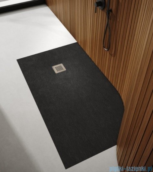 Schedpol Kalait Black Stone brodzik prostokątny + syfon 90x140cm 3.3119/C/ST-M2