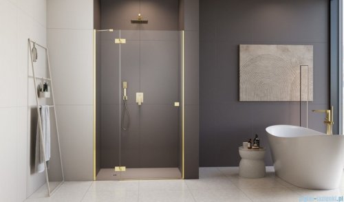 Radaway Essenza Gold Dwj drzwi wnękowe 100cm lewe złoty połysk/szkło przejrzyste 1385014-09-01L