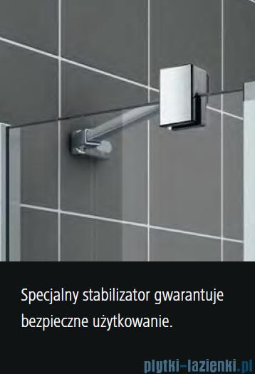 Kermi Cada XS kabina walk-in z ruchomym skrzydłem lewa 110 cm CKTFL11020VPK