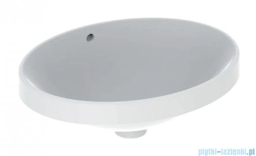 Geberit VariForm Umywalka owalna wpuszczana w blat 50x40cm szkliwiony spód KeraTect 500.709.00.2