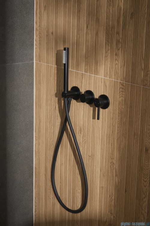 KFA MOZA BLACK zestaw prysznicowy podtynkowy z baterią 3-otworową 2-funkcyjną czarny 5039-511-81