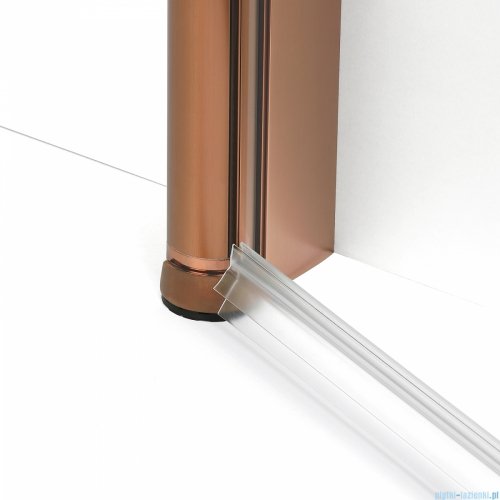 New Trendy New Soleo Copper Brushed 100x70x195 cm kabina wspornik prosty miedź szczotkowana/szkło przejrzyste K-1977-WP