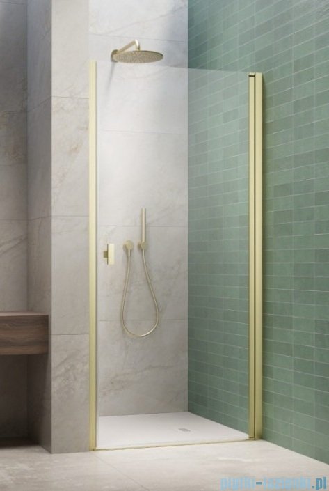 Radaway Nes Brushed Light Gold Dwj I Drzwi wnękowe 100cm prawe szczotkowane jasne złoto szkło przejrzyste 10026100-98-01R