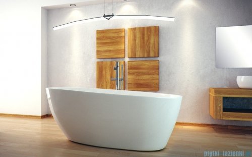 Besco Goya XS Glam złota 142x62cm wanna wolnostojąca + odpływ klik-klak