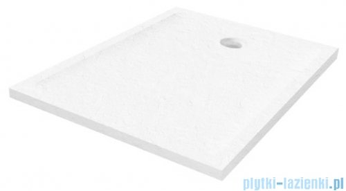 New Trendy Mild Stone Brodzik akrylowy prostokątny 80x120x4,5 cm biały B-0551