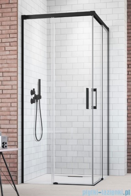 Radaway Idea Black Kdd kabina 110x70cm czarny mat/szkło przejrzyste 387063-54-01L/387065-54-01R
