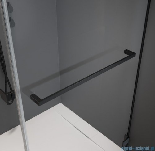 Radaway Nes 8 Black Dws I drzwi wnękowe 130cm W2 prawe czarny mat szkło przejrzyste 10078120-54-01R/10078112-01-01