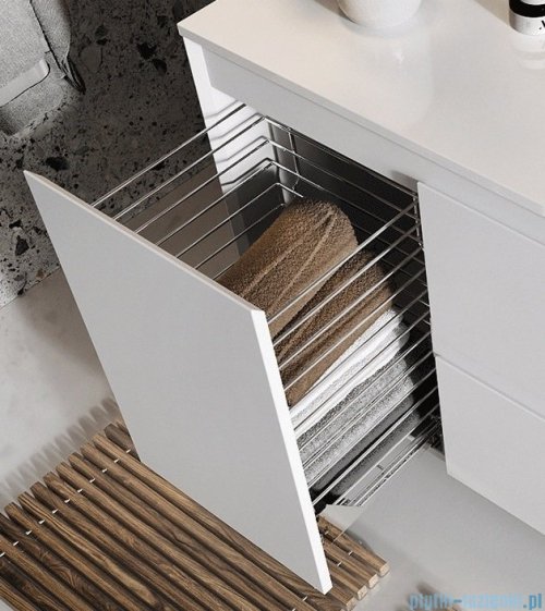 Elita Split szafka z umywalką i koszem cargo 100x63x46cm czarny mat 168155/145945