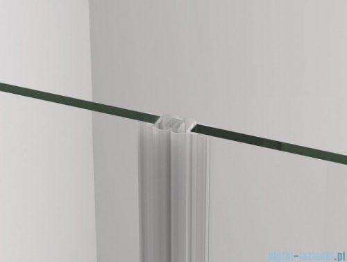 SanSwiss Cadura White Line drzwi wahadłowe 100cm dwuczęściowe profile biały mat CA2C1000907