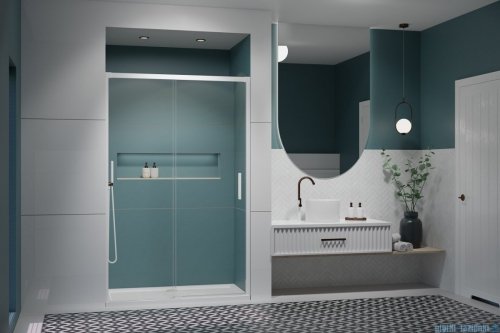 Radaway Idea White Dwj drzwi 135cm lewe szkło przejrzyste 387024-04-01L