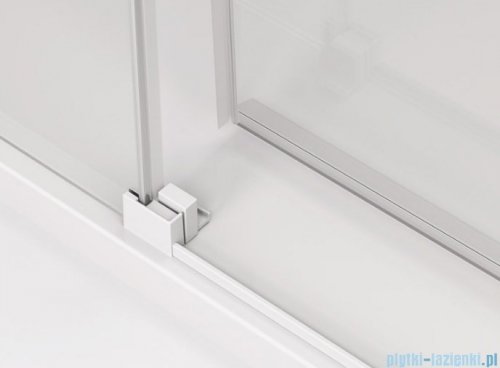 SanSwiss Cadura White Line kabina Walk in 140cm lewa ze ścianką przesuwną profile biały mat CAW2G1400907