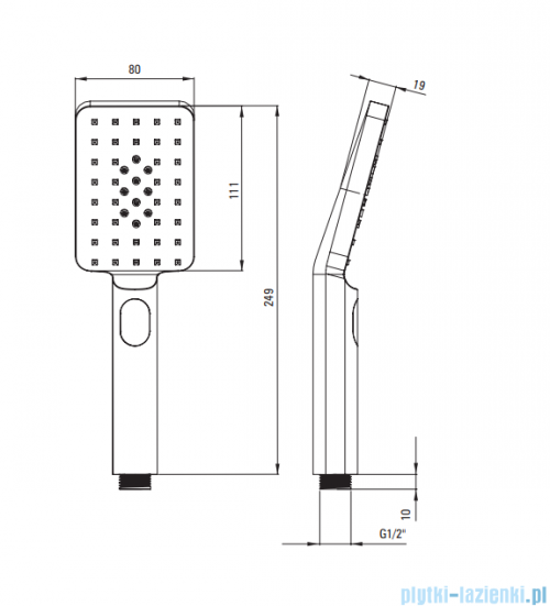 Deante Blur Zestaw prysznicowy punktowy chrom NGA_041K