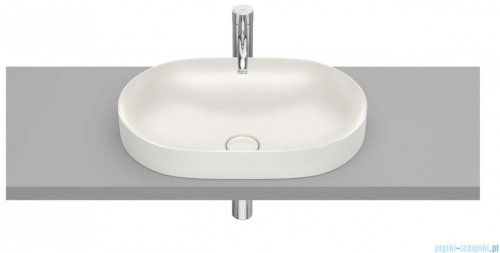 Roca FINECERAMIC umywalka wpuszczana w blat cienkościenna Round 55x37 beżowa A327527650