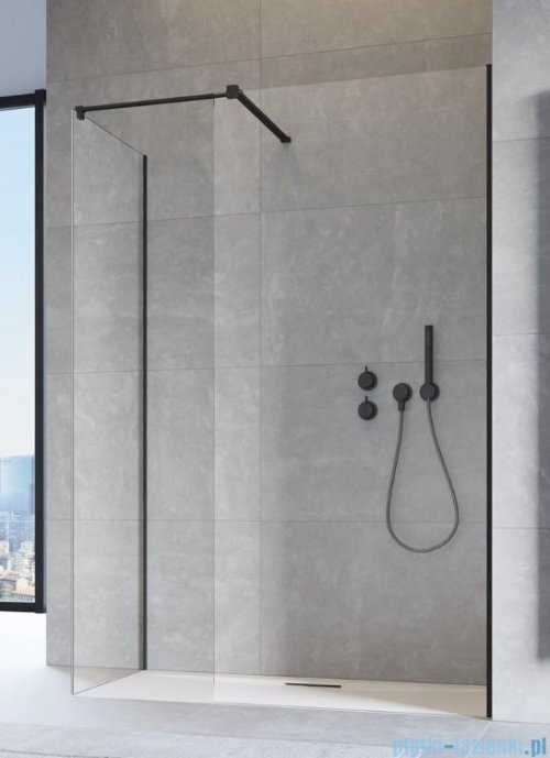 Radaway Modo New Black III kabina Walk-in 135x100x200 szkło przejrzyste 389135-54-01/389104-54-01/389000-54