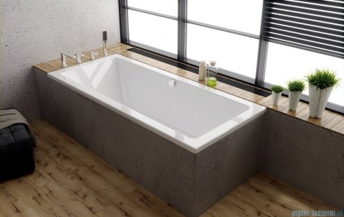 Riho Lusso 200x90cm wanna prostokątna z hydromasażem Pneumatic S2 prawa + nogi + syfon BA60-PNES2-P