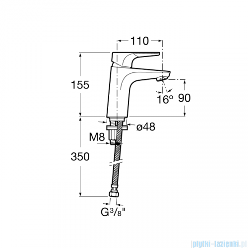 Roca Atlas bateria umywalkowa Cold Start bez korka A5A3290C00