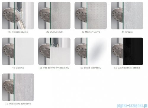 SanSwiss Top-Line TOPF Ścianka boczna 25-80cm profil biały TOPFSM10407