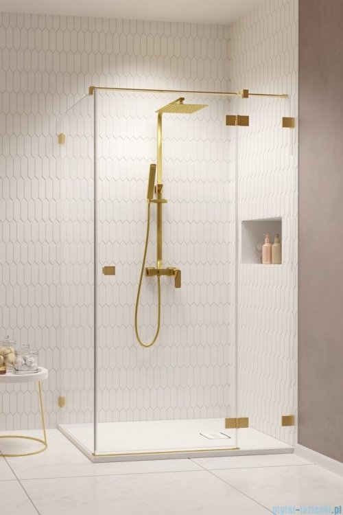 Radaway Essenza Pro Brushed Gold Kdj kabina 120x110cm prawa szczotkowane złoto 10097120-99-01R/10098110-01-01