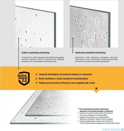 New Trendy Eventa kabina prysznicowa prostokątna 80x120x200 cm prawa przejrzyste EXK-4503
