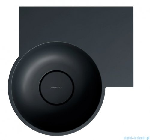 Omnires Ovo M+ umywalka nablatowa/wisząca prawa 33x34 cm black lava mat OVO335UWPBLV
