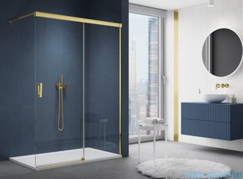 SanSwiss Cadura Gold Line kabina Walk in 140cm prawa ze ścianką przesuwną CAW2D1401207